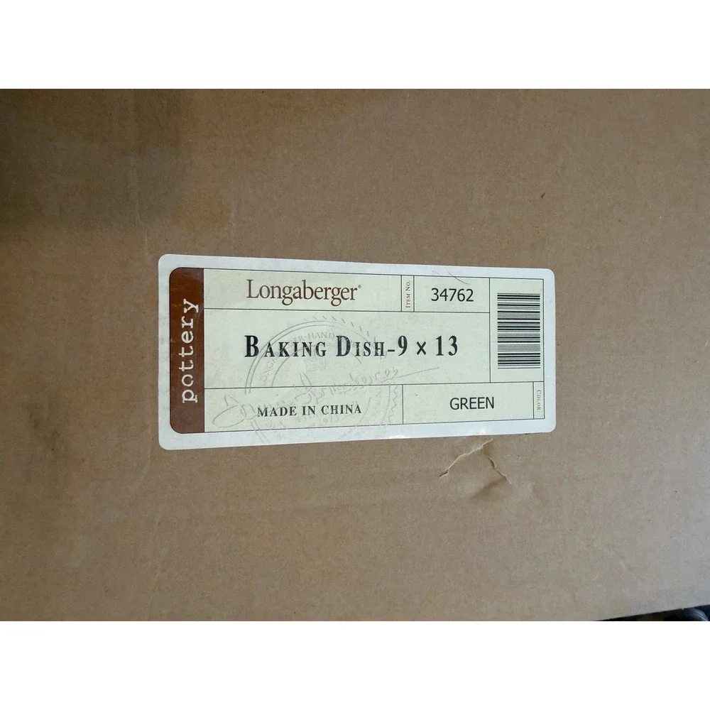 New Longaberger 9x13 Woven Traditions Ivory Baking Dish NIB